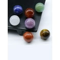 thumbnail image 3 of Gustave 7PCS Natural Crystal Healing Tumbled Stones Set Yoga Chakras Energy Stones, Reiki Healing Stone, Sphere Ball Gemstone, 0.79inch, 3 of 10