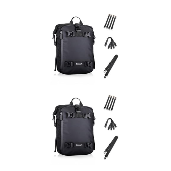 Naiovety Bolsa de alforjas de Motor, rejilla trasera impermeable, asiento de maletero de motocicleta, alforja Modular de motocicleta para Negro 2Conjunto