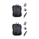 thumbnail image 3 of Wosthever Bolsa de alforjas de Motor, paquete trasero impermeable multifuncional, bolsas de asiento de maletero, Modular, alforja para viajes al Negro 2Conjunto, 3 of 6