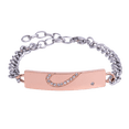 thumbnail image 4 of Pulseras de Pareja LuckyLy Cuore Acero Inoxidable Zirconias UNITALLA, 4 of 8