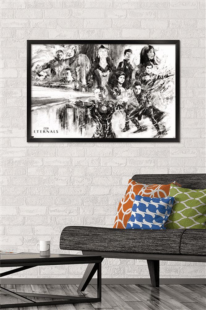 Marvel Eternals - Sketch Wall Poster, 22.375" x 34", Framed
