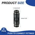 thumbnail image 2 of Uxcell Push to Connect Fittings Pneumatic Quick Connector Straight Union Tube Fitting 1/8 Inch 8, 2 of 7