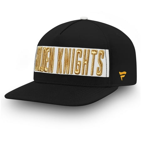 Vegas Golden Knights Fanatics Branded Iconic Facing Emblem Adjustable Snapback Hat - Black -