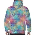 thumbnail image 7 of Wukai blue pink colorful cracked texture Print Men Hoodies Fleece Sweatshirts Long Sleeve Sweaters Pullover Fall Outfits Winter Clothes-Medium, 7 of 7
