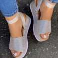 thumbnail image 3 of Nuevas sandalias brillantes con diamantes De imitación para Mujer, sandalias con plataforma De verano 2023, sandalias con correa en el tobillo para Mujer, Zapatos De Mujer, 3 of 3