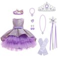 thumbnail image 1 of Robes de Fête Asymétriques pour Filles Princesse pour Filles Robes de Bal Robe, 1 of 5