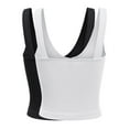 thumbnail image 3 of Made by Olivia Women's 2-Pack Four-way Stretch V-Neck Ribbed Seamless Crop Top -Made in USA, 3 of 6