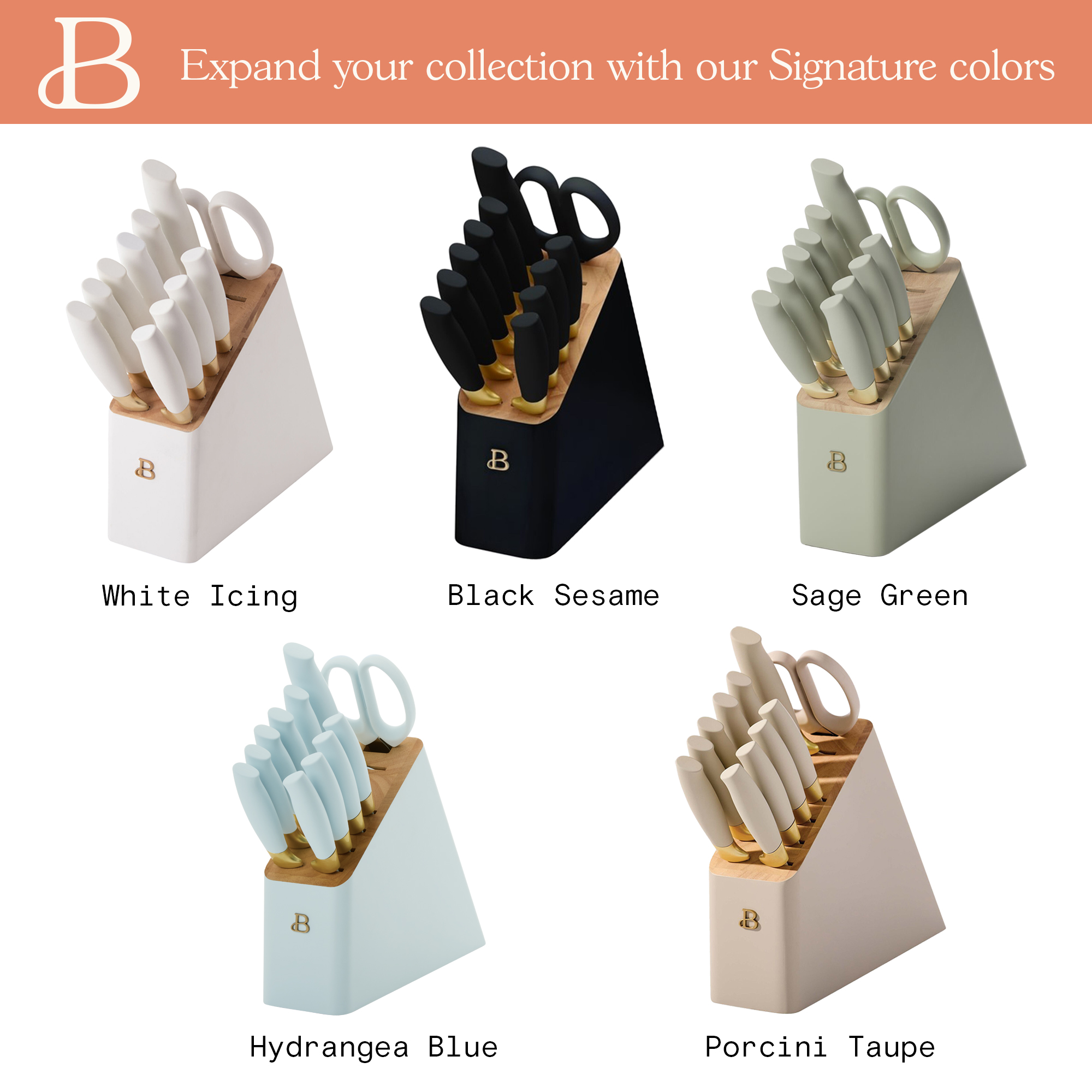 Beautiful by Drew Barrymore 12-Piece Knife Set with Block photo 6