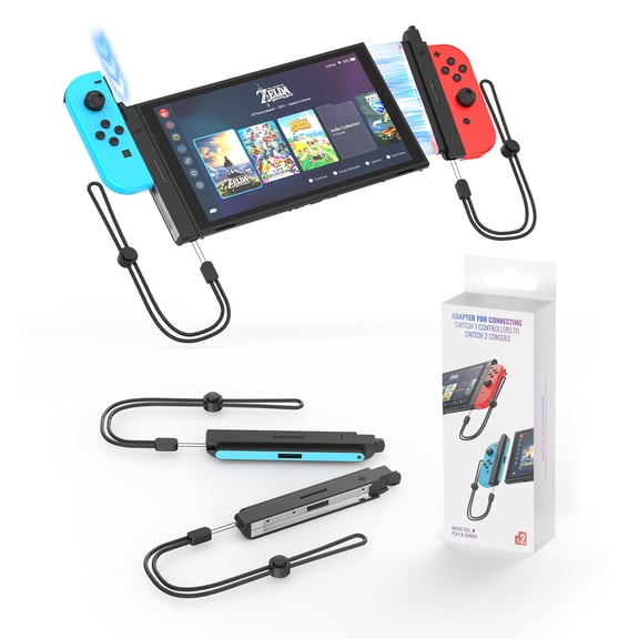 Controller Adapter for Switch 1st Gen Joy-Con to Switch 2 Console, Charging Hand Grip Converter for Game Mini Controllers
