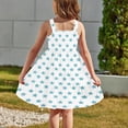 thumbnail image 5 of JDQJBZ Kids Toddler Girls Dress Sleeveless Button Front Layered Ruffle Hem with Pockets Sundress, 5 of 5