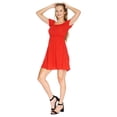 thumbnail image 3 of Vestido Juvenil Para Mujer Corto Holgado Liso Casual Rojo rojo CH Incógnita 330597, 3 of 6