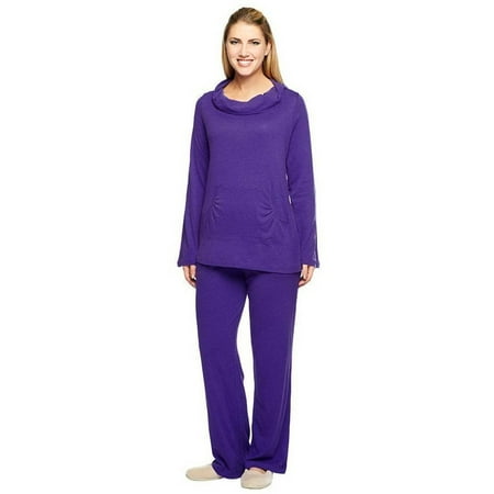 Women with Control - Stan Herman Solid Brushed Jersey 2-Pc Loungewear ...
