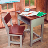 The Queen's Treasures Wooden Modern School Desk & Chair and Storage Shelf Plush School Supply Accessories Sized for 18 Inch American Girl Dolls