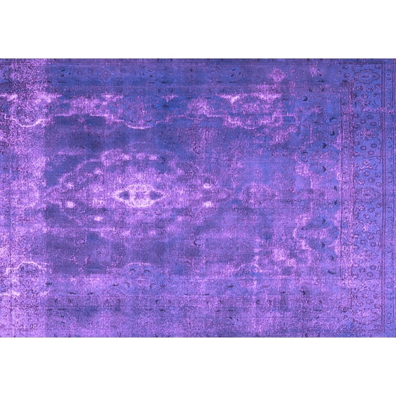 Ahgly Company Indoor Rectangle Persian Purple Bohemian Area Rugs, 5' x 7'