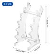 thumbnail image 2 of Soporte para bolígrafos de plástico de 4 piezas, soporte de exhibición de bolígrafos de acrílico de 6 ranuras, organizador horizontal de brochas de maquillaje transparente, 2 of 6