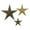 Brown Indoor Outdoor Geometric Star Geometric S/3 24", 18", 13"H, variant on DecMode Cream Metal Star Wall Decor (3 Count)