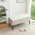 thumbnail image 6 of Solid Wood Legs Storage Ottoman Bench Easy Assembly Entryway & Bedroom Furniture Stylish & Practical, 6 of 12