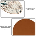 thumbnail image 5 of Tree Set of 6 Round Microfiber Leather Coasters, 11x11 cm/4.3x4.3 in Drink Coasters for Home and Office, Heat, Stylish Table Mats, 5 of 6