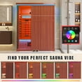 thumbnail image 5 of MEISSALIVVE Full Spectrum Sauna for Home, 3 Person Indoor Infrared Sauna with 10 Minutes Warm-up Heat, Red Cedar Home Sauna with Bluetooth and Tempered Glass, 5 of 9