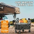 thumbnail image 6 of Outdoor Folding Cart - Solid Tires 360° Wheels, 600D Tear-Resistant Fabric, Ultimate Solution for Camping/ Holiday Shopping/ Adventures, 6 of 6