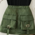 thumbnail image 4 of Staki Toddler Girls' Skirt Set Girls Tulle Skirt Set Two Piece Ruffle Sleeve T-Shirt Dress Summer Birthday Party Outfit 3T 4T 5T Army Green,12-18 Months, 4 of 4