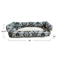 thumbnail image 2 of Creative Co-Op Floral Cotton and Sherpa Pet Bed, Natural, Blue and Grey, 2 of 6