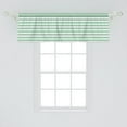 thumbnail image 2 of Ambesonne Chevron Window Valance, Zigzag Twisty Modern, 42" x 18", White Jade Green, 2 of 3
