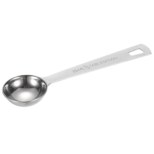 Uxcell 1Pcs 7.5ml Cucharita Medidora, Cucharada de 1/2 Cucharada de Acero Inoxidable Medidor Individual Solo para Café Molido y Té Suelto