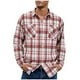 thumbnail image 1 of pstuiky camisas de manga larga para hombre, Camisa de manga larga a cuadros con botones para hombre, informal y de moda, con solapa. Camisa de manga larga con solapa para hombre. xl, 1 of 5