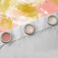 thumbnail image 3 of jejeloiu Aesthetic Geometric Art Curtains Pack of 2 (42x84 Each),Splashing Ink Curtains Blackout,Gradient Pink Gold Bedroom Curtains,Lightweight Room Decor, 3 of 6