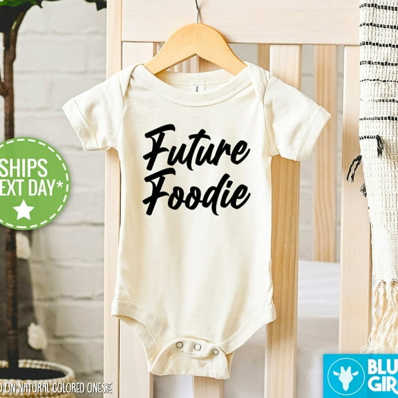 Baby Bodysuit BELLA CANVAS Future Foodie Baby Onesie, Cute Chubby Baby Bodysuit, Hungry Baby Onesie