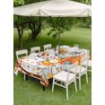 thumbnail image 3 of Outdoor Tablecloth with Umbrella Hole and Zipper, Thanksgiving Rectangle Table Cloth 52x70 Inch Waterproof Tablecloth, Fall Maple Leaf Orange White Pumpkin Picnic Table Cover for Patio Camping, 3 of 7