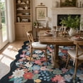 thumbnail image 3 of Lahome 8'x10' Floral Area Rug for Living Room ,Area Rug 8x10ft ,Non Slip Rugs Machine Washable ,Indoor Floral Rug Low Pile Boho Rug for Bedroom Dining Room Office Farmhouse,Black, 3 of 10