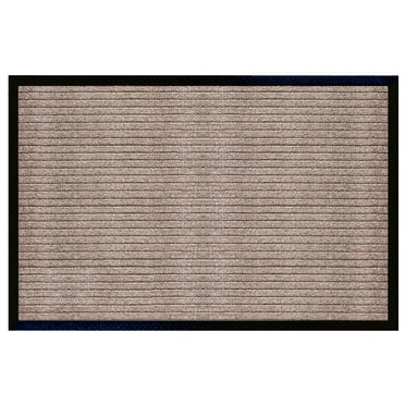 A1HC Indoor Outdoor Mat, Front and Back Entrance Welcome Mats, Front Door Patio Mats 16X24 Inches, Non-Slip Easy Clean Entrance Washable Doormats, Beige Stripe