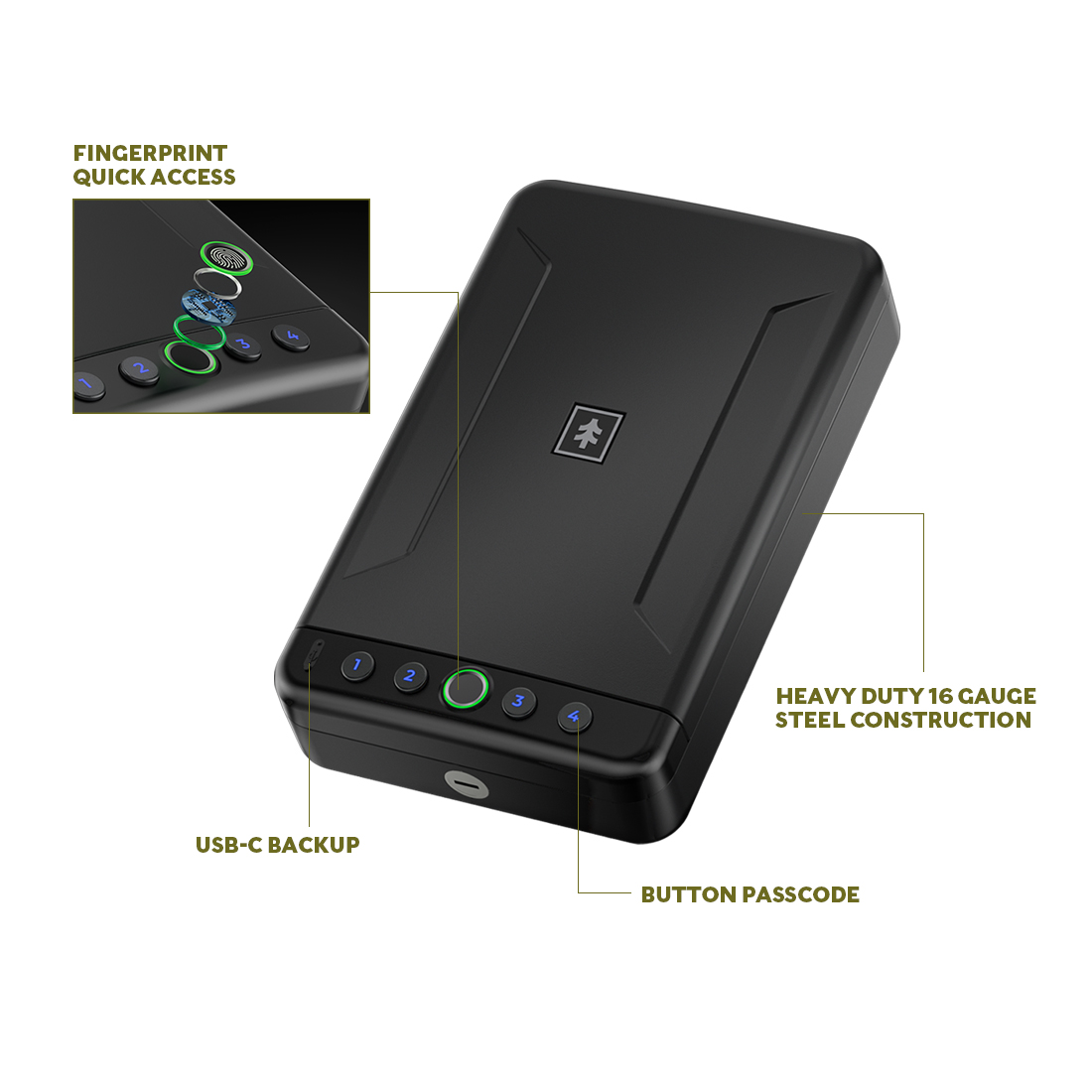Swiss Tech Wächter 100 Biometric Safe with Fingerprint Lock photo 2