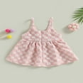 thumbnail image 4 of Bébé Fille Robe Slip Spaghetti Bretelles à Carreaux Bowknot A-line Robe, 4 of 8