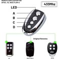 thumbnail image 2 of x Handheld Transmitter 433 MHz Garage Door Remote Control, Compatible with Nice Flor-S, DITEC, V2 Models/Easy Setting/4 Channels, 2 of 4