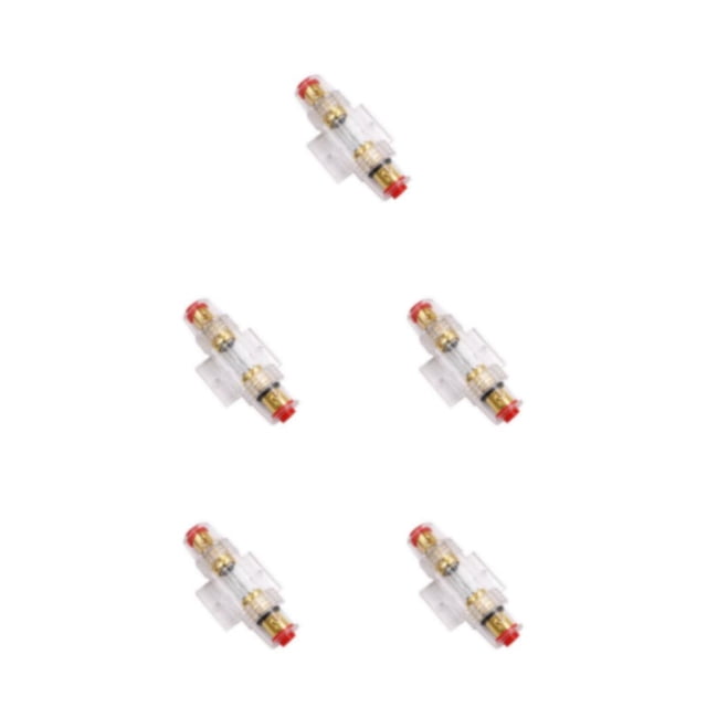 Justharion Car Stereo Transparent Vehicle Audio Circuit Breaker Fuses Automotive Automobile Upgrade Accessories Electronic Component 40A 5Set