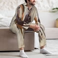 thumbnail image 7 of Lsque Horses free run on desert Pattern Long Sleeve Pajama Set for Men - Soft 2-Piece Sleepwear and Loungewear Set with Pockets, Comfy Nightwear-XX-Large, 7 of 7