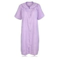 thumbnail image 5 of JEFFRICO House Dresses for Women with Pockets - Lightweight Breathable Short Sleeve Muumuu & Nightgowns - Snap Front Housecoat and Dusters for Women, 5 of 7