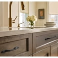 thumbnail image 3 of Goo-Ki 6 Pack 5"(128mm) Hole Centers Champagne Bronze Cabinet Handle Drawer Pulls, Solid Zinc Alloy Modern Bar Handles Pull Kitchen Hardware for Dresser Cupboard Bathroom Wardrobe, 3 of 9