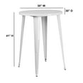 thumbnail image 4 of Flash Furniture Commercial Grade 30" Round White Metal Indoor-Outdoor Bar Height Table, 4 of 4