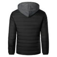 thumbnail image 4 of Brondbend Winter Coats for Men Mens Fall Jackets Hooded Long Sleeved Zipper Pocket Outerwear Solid Color Stylish Jacket Loose Fit Outdoor Tops Black, 4 of 7