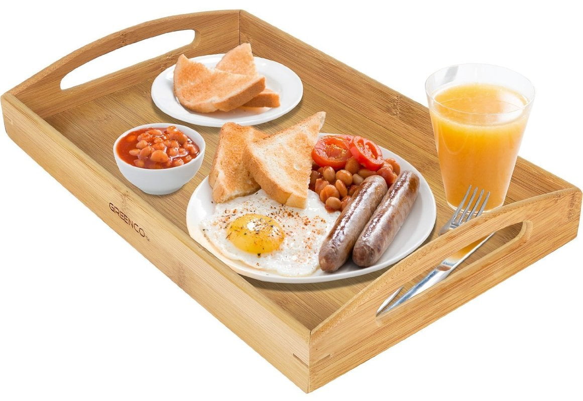 Wood Simple Tray Serving Trays Tea Plate Coffee Plates Bread Wood Large Brunch D 