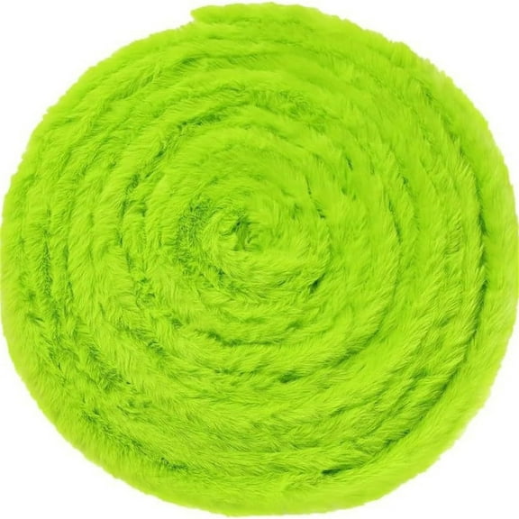 Beautynvta Christmas Ribbon Decorations, 4.92 Ft x 1.97 Inch, Green Faux Fur Ribbon Soft Plush Fabric Ribbon Roll for Christmas Tree Decor and Wreath Bows Crafts