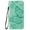 Green, variant on for iPhone 11 Wallet Case, Kickstand Case with Credit Card Holder, Embossed Butterfly Pattern with Strap Premium PU Leather Magnetic Closure Shockproof Protective Flip Cover 6.1", Green