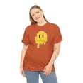thumbnail image 4 of Dripping funny smiley emoji graphic t shirt Unisex Heavy Cotton Tee, 4 of 8