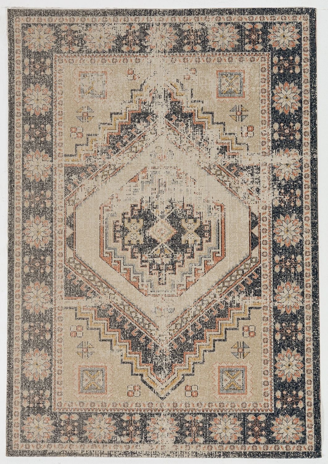 Great Zero Stiles Ivory & Navy 8' x 10' Area Rug