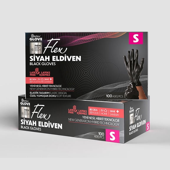 Black Latex Gloves, Durable and Disposable Glove, Powder Free, Multipurpose Hand Protection Gloves, Industrial, and Home Use