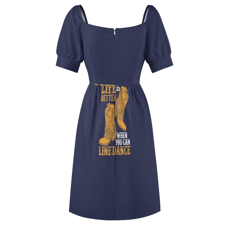 Line Dancing Life Is Better When You Can Line Dance Sleeveless Dress  women's fashion dresses elegant women's sets - Walmart.com